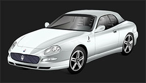 银色玛莎拉蒂轿车flash动画